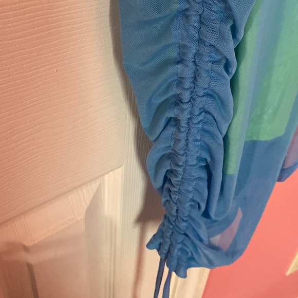 Drawstring Mesh Bodycon Dress - Picture 5 of 6